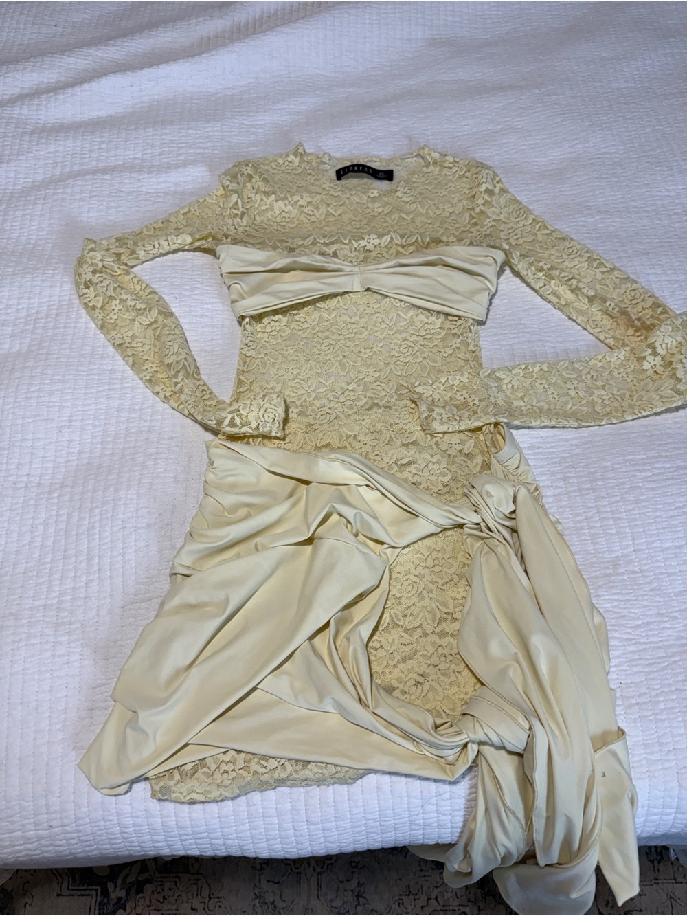 Lioness Midnight Mini Dress in Butter XS - Picture 6 of 9